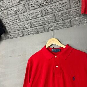 Polo Ralph Lauren Men's Red Long Sleeve Polo Shirt Size XL